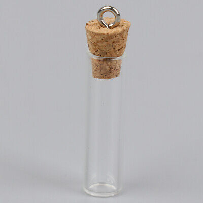 1Pc Mini Glass Bottles Small Vials Cork Glass Jars Multi Usage Cork Wish GlaJO