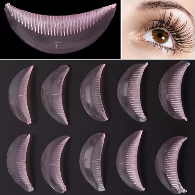 10Pcs Eyelash Lift Perm Silicone Lash Curler Pads/Shields/Rod Embedded Ridges~