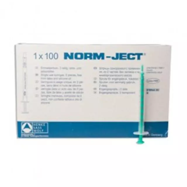 Henke-Sass Wolf NORM-JECT Insulinspritzen 100 Stück 1ml 2-teilig U100 -
