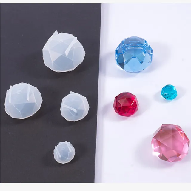 4X Silikon Diamant Schmuck Kristall Herstellung Form Harz Gießen Epoxid Handwerk