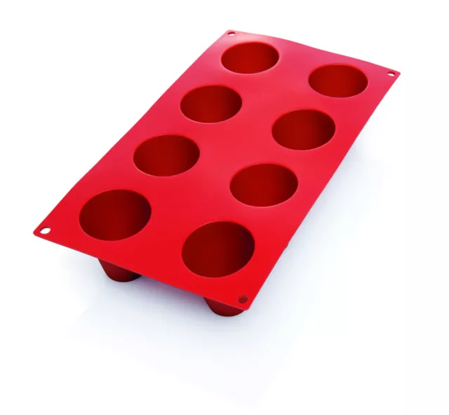 Silikonform DARIOL Backform aus Silikon Backmatte 8 oder 15 Formen rot