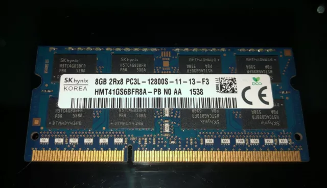 Barrette mémoire vive RAM  8GB 2Rx8 DDR3 PC3L 12800S SK Hynix