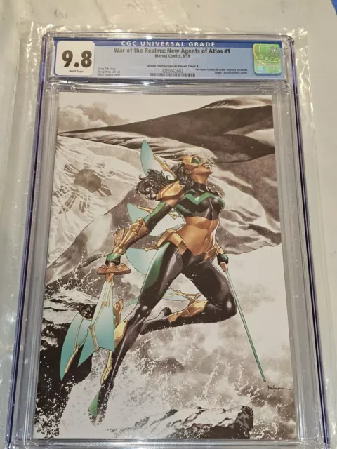 War of the Realms New Agents of Atlas #1 2nd Print CGC 9.8 Suayan B Sketch War of the Realms New Agents of Atlas #1 2nd Print CGC 9.8 Suayan B Sketch