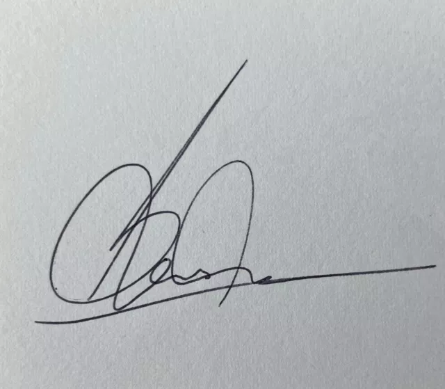 Hand signed white card of BRIAN LARA, CRICKET autograph