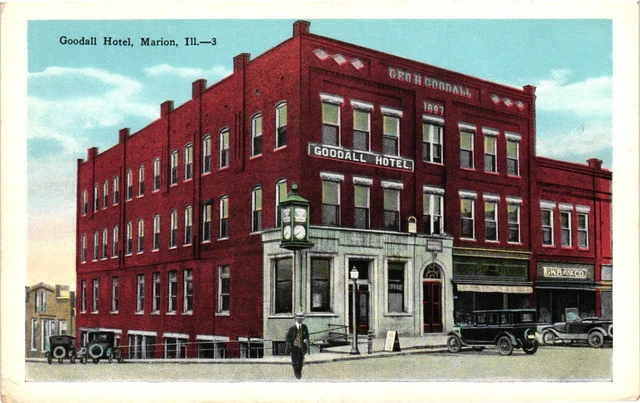 Cartolina Goodall Hotel Marion Illinois