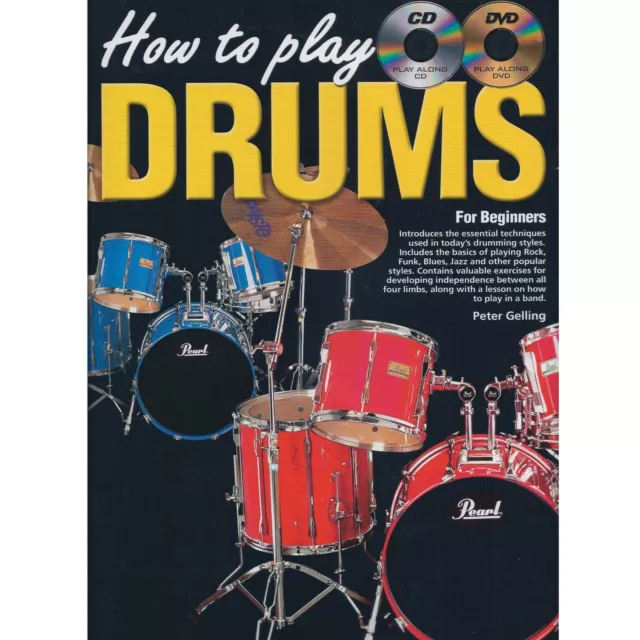 Learn To Play Drums How To Play Drums Beginner Tutor Book CD DVD Online Video G2