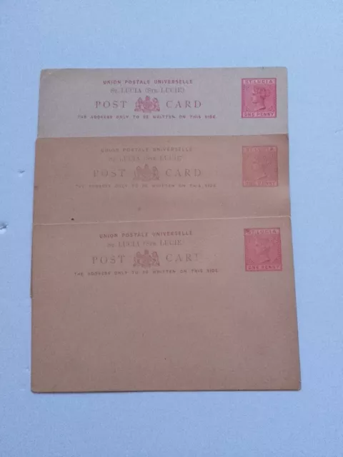 - ST LUCIA,3  prepaid QUEEN VICTORIA Cards, Unused.