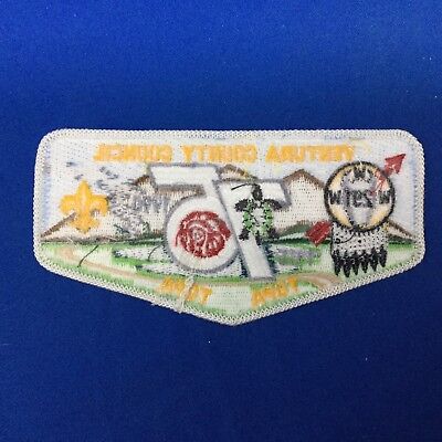 Boy Scout OA Topa Topa Lodge 291 1990 75th Order Of The Arrow Flap Patch White 2