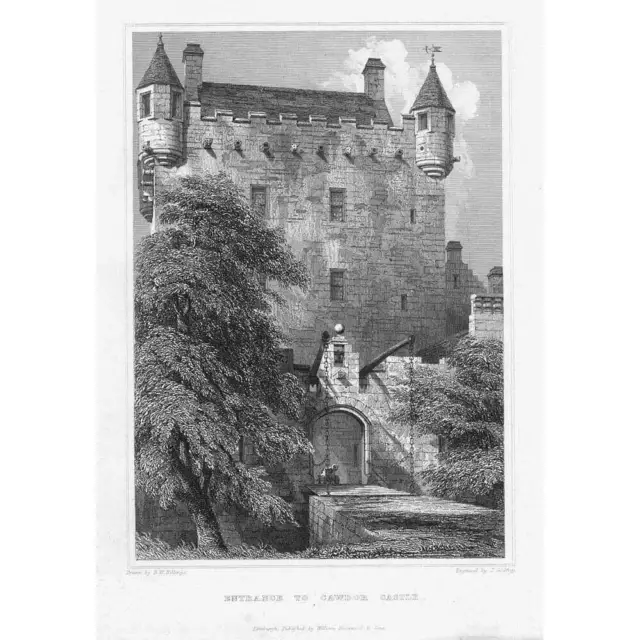 Cawdor Castle, Nairn - Antique Print 1852