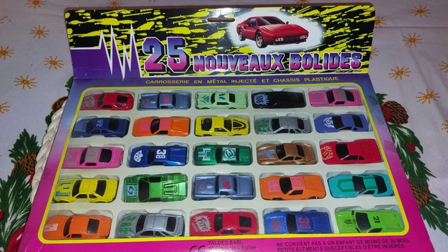 Coffret de 25 petites voitures métal 1:64