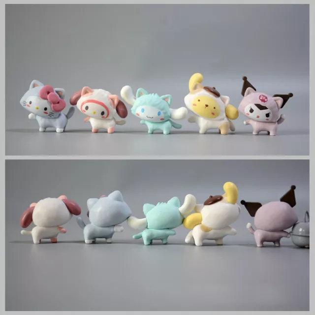 My Melody Kuromi Anime pvc Figures Set/5pcs Doll Pvc Decorate Toys dolls