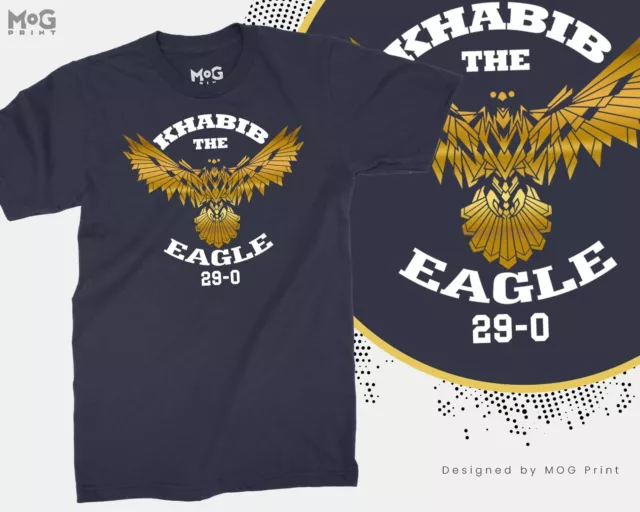 Khabib The Eagle T-shirt Gold Bird MMA GYM Top Mixed Martial Arts Fighter Tee UK