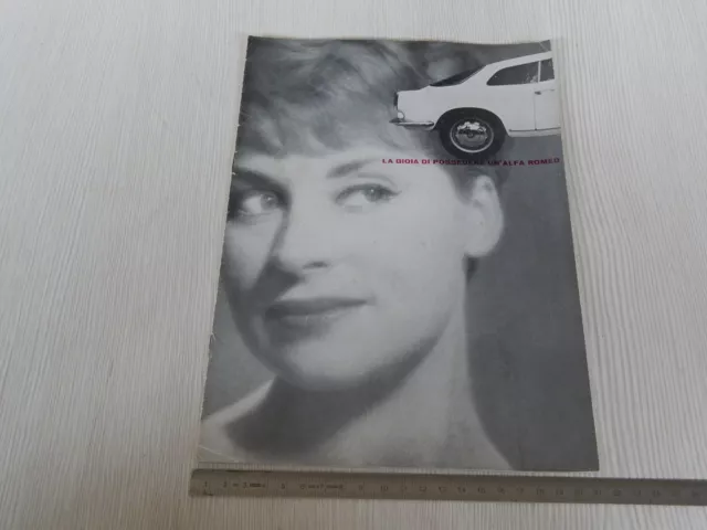 Brochure Originale Alfa Romeo Giulietta Sprint 1300 1960 Depliant Prospekt