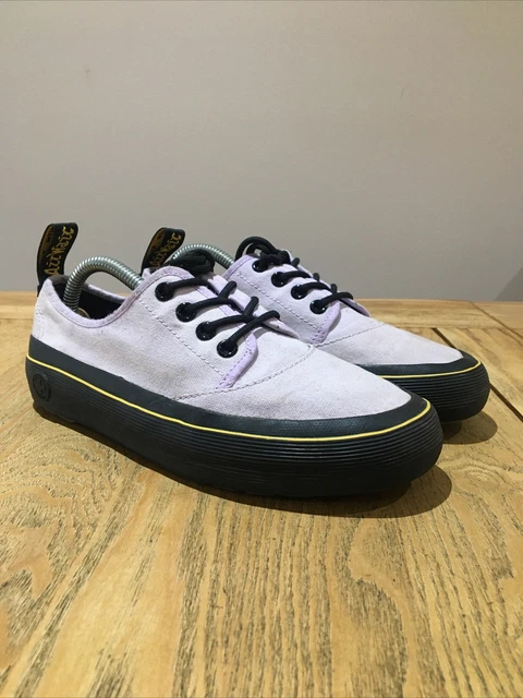 WOMENS DR. MARTENS Trainers Size 4 Jacy Canvas Lilac Pumps Bouncing Sole Sneaker 10.99 PicClick UK