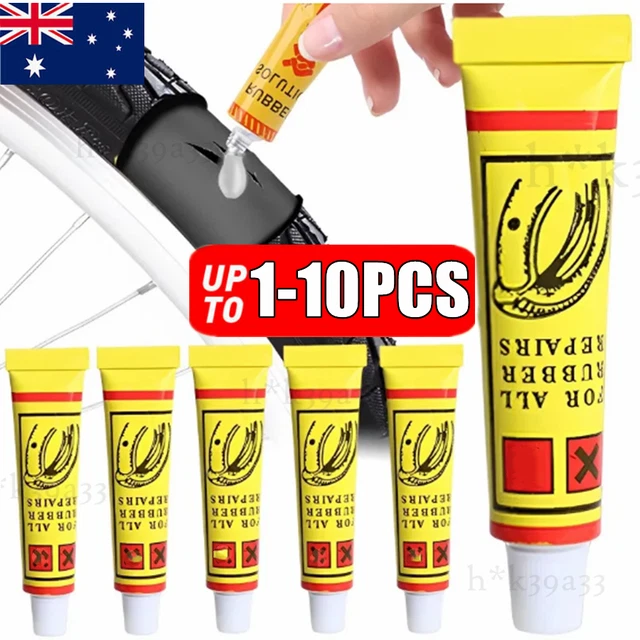 Rubber cement bike tube sales repair