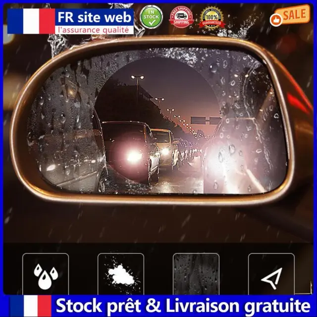 Buy Rainproof Anti-Fog Mirror Film Rear View Pack of 2 (80x80 mm) Online
