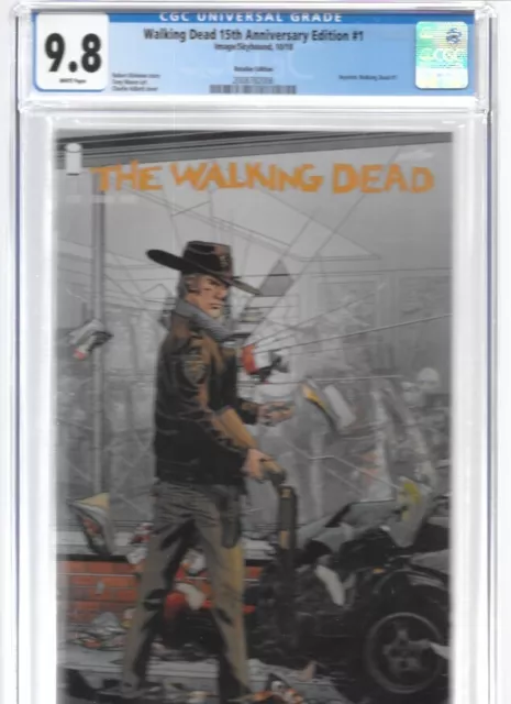 The Walking Dead 15Th Anniversary Retailer Edition #1 Variant  10/18 Cgc Graded