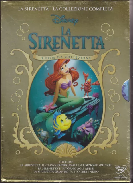 3 Dvd LA SIRENETTA + RITORNO AGLI ABISSI + QUANDO TUTTO EBBE INIZIO  Box Disney