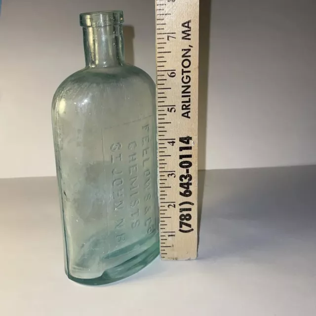 Antique Glass Fellows & Co Chemists Bottle St. John