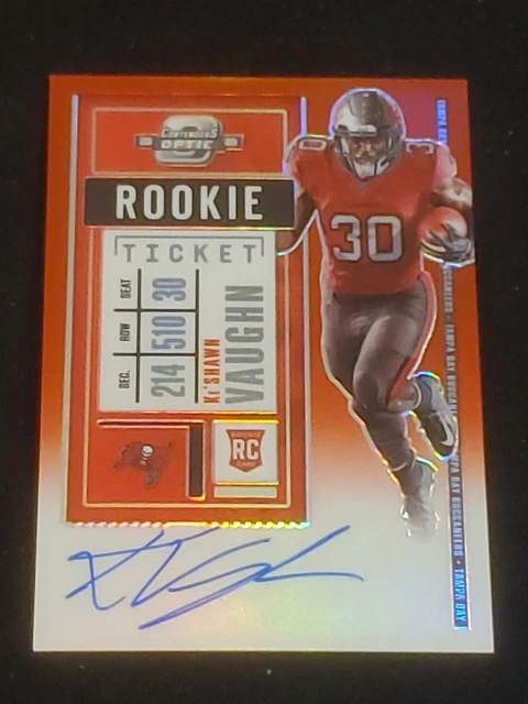 2020 Panini Contenders Optic Ticket RPS Red /199 Ke'Shawn Vaughn Rookie Auto RC