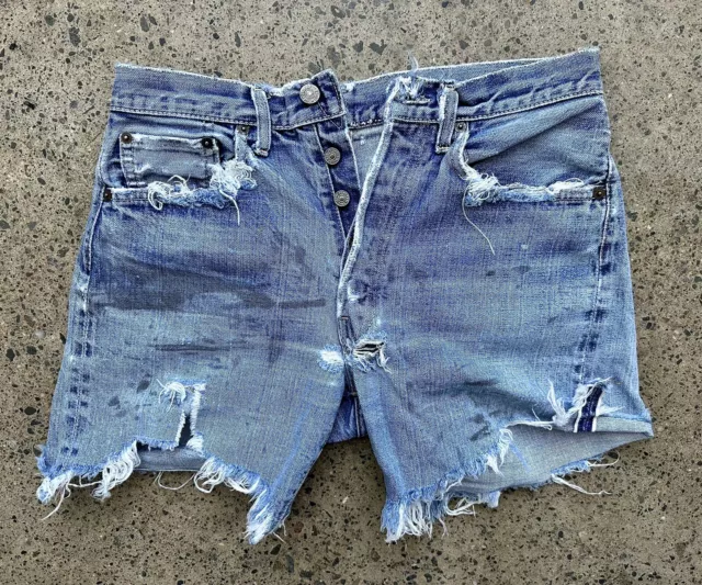 VINTAGE LEVI’S 60S 501xx Big E Redline Selvedge Denim Jeans Cutoff ...