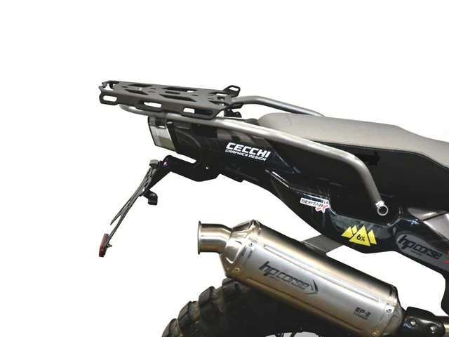 Portatarga Regolabile SEPTAR Per CF MOTO MT-X 800 (2025) – Staffa In Acciaio, Luce Targa Inclusa, Made In Italy