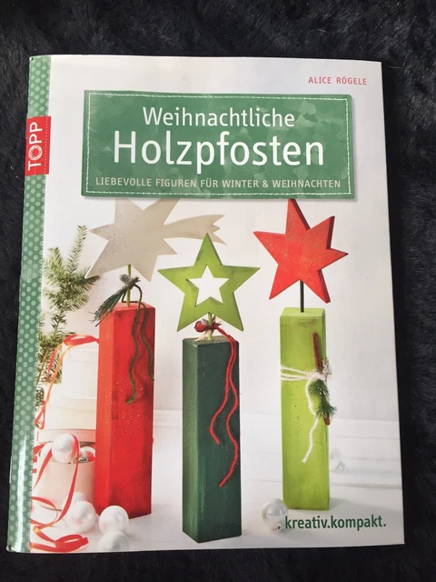 °° Weihnachtliche HOLZPFOSTEN °° Buch UNbenutzt °° Holz Deko Basteln