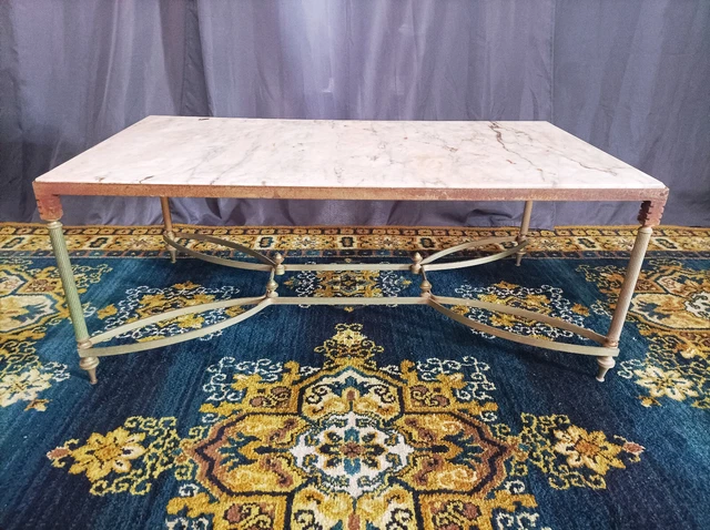 Mesa Baja Vintage Casa Jansen (en El Gusto ) de Hierro Y Latón