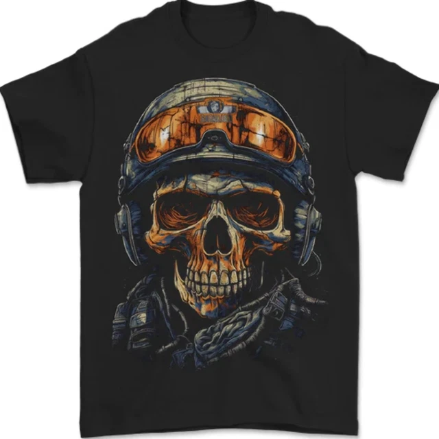 T-shirt Homme Crâne Jolly Roger Inspiré Captain Harlock - 100% Made In Italy, Impression Directe Sur Tissu - Taille à Vérifier Via Tableau