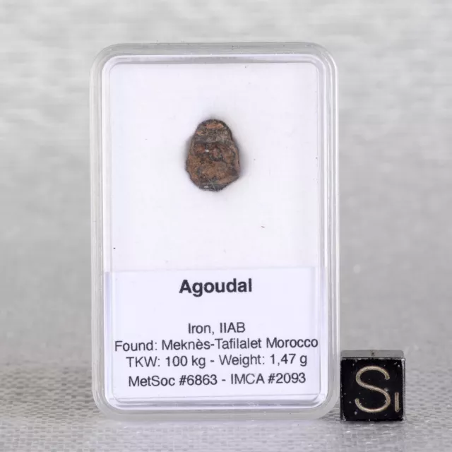 Meteorite Ferreuse Iiab Agoudal (Imilchil) Atlas Marocco 1,47 G #B185-4