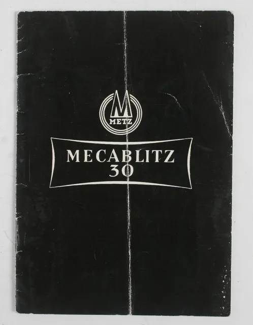 Metz Mecablitz 30 Electronic Flash Instruction Book In German/166242