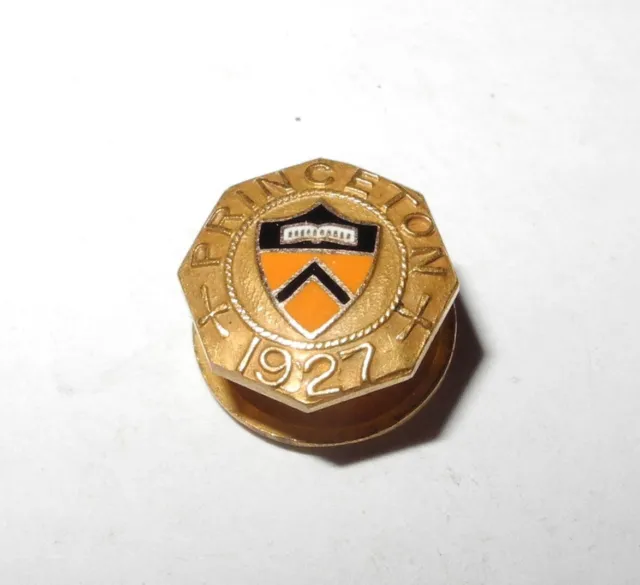 1927 Princeton University School Logo Pin Medal Award Lapel Cufflink 14K GOLD