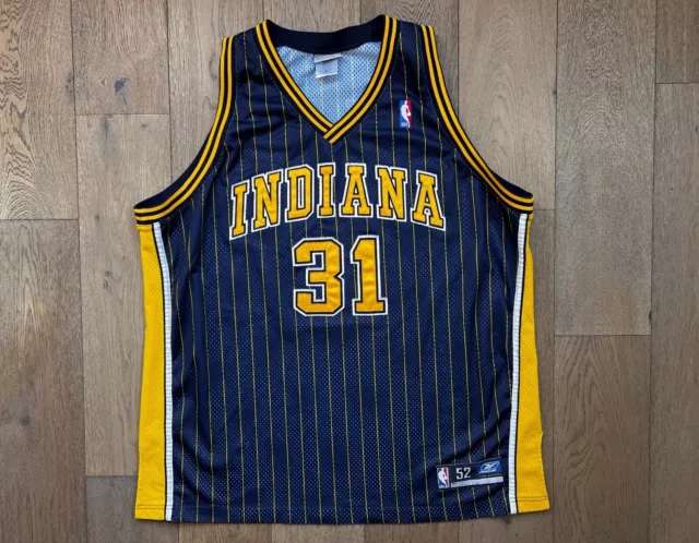 Adult Indiana Pacers Jermaine O'Neal #7 Gold Pinstripe Hardwood Classi