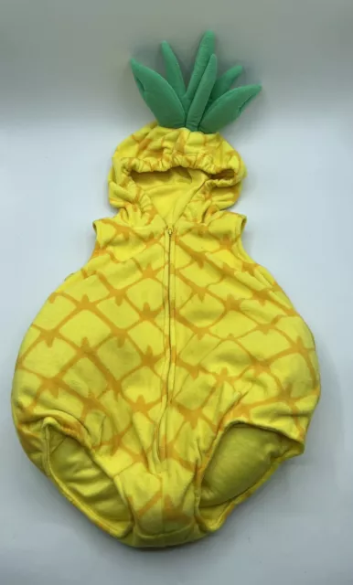 Carter's Baby Cute Pineapple Hooded Halloween Costume 6 - 9 Months Yellow Zip