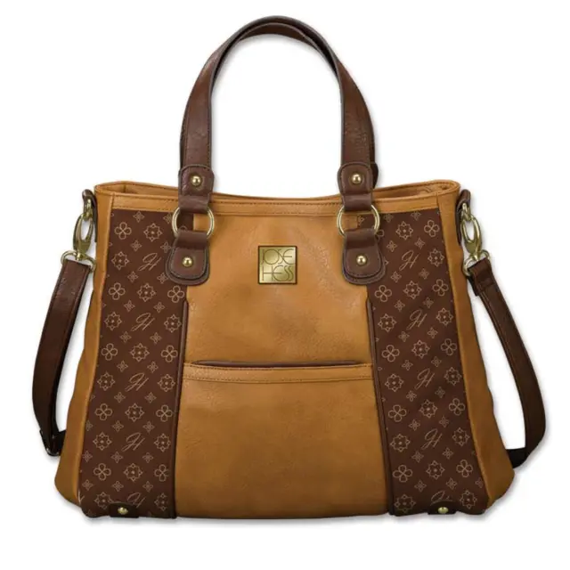 Danbury Mint Women's Jose Hess Faux Leather Exclusive I Love You Handbag 16 in