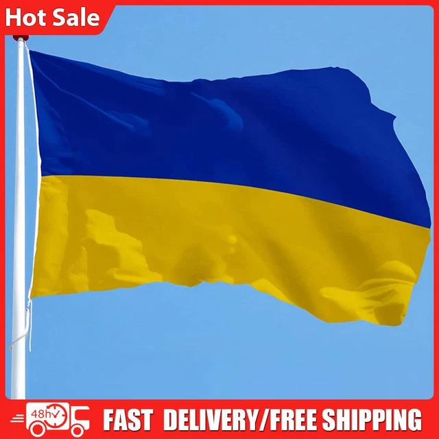 Large Flying Flag Blue Yellow No Flagpole Ukraine Flag 150x90cm for Decoration