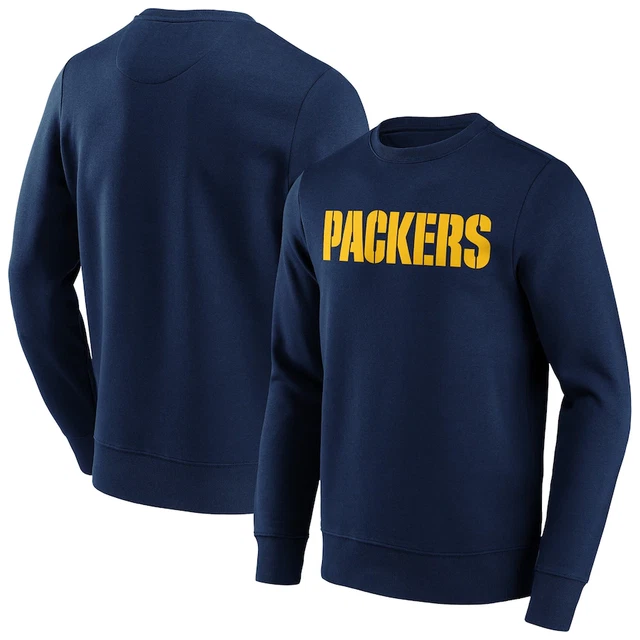 Green Bay Packers Sweatshirt (Size M) Men's NFL Wordmark Print Sweat - New