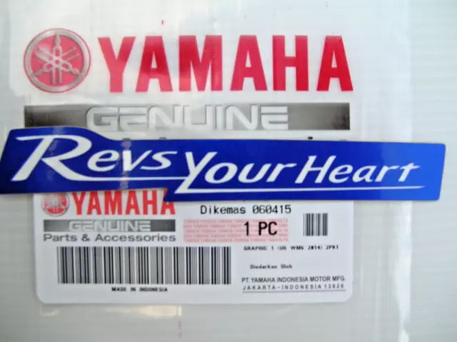 ORIGINAL Yamaha Schriftzug Aufkleber *REVS YOUR HEART-Logo-Sticker-Decal-Emblem