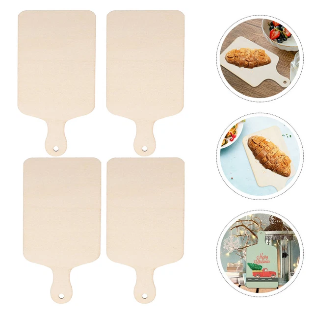 4 PIEZAS Hogar manualidades madera interesantes mini tablas de cortar niños interactivos