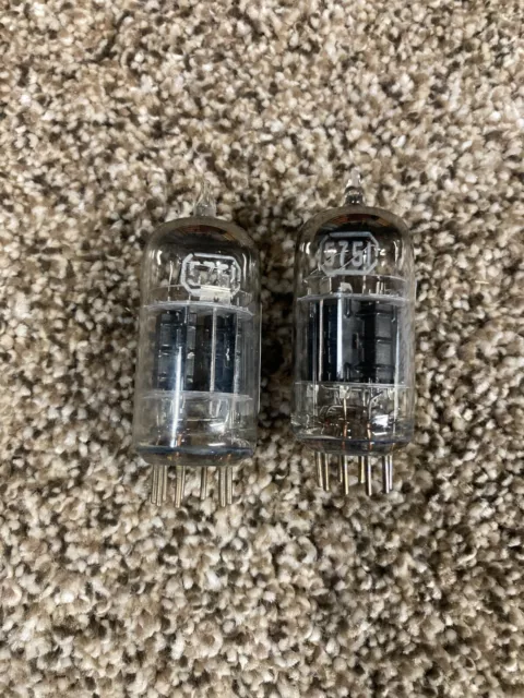 2  Excellent Strong / Balanced  Rca 3 Mica Black Plate 5751 / 12ax7 Vacuum Tubes