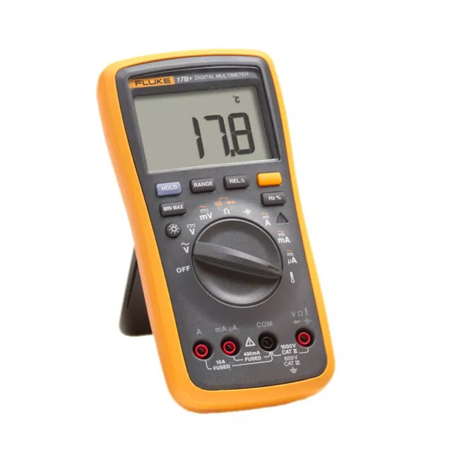 Fluke 17B+ Auto Range Digital Probe Temperature & Frequency Multimeter Meter 2