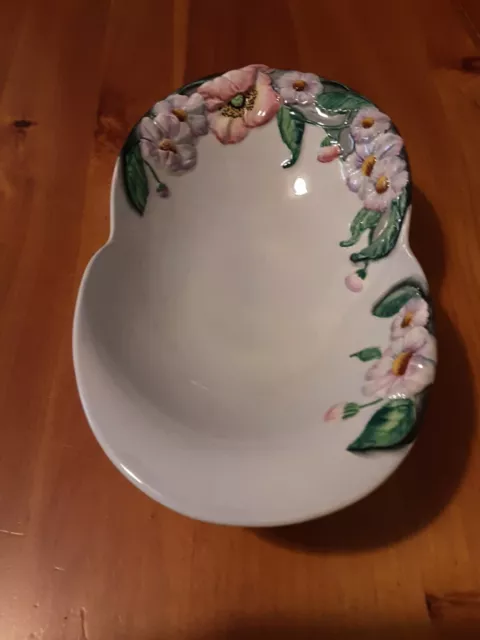 Vtg Carlton Ware Poppy Daisy Wavy Edge Dish Australian Design Made in England