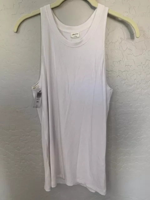 Wilfred Free Womens Sleeveless Ribbed Go To Tank Top White Sz M Modal Layer NWT