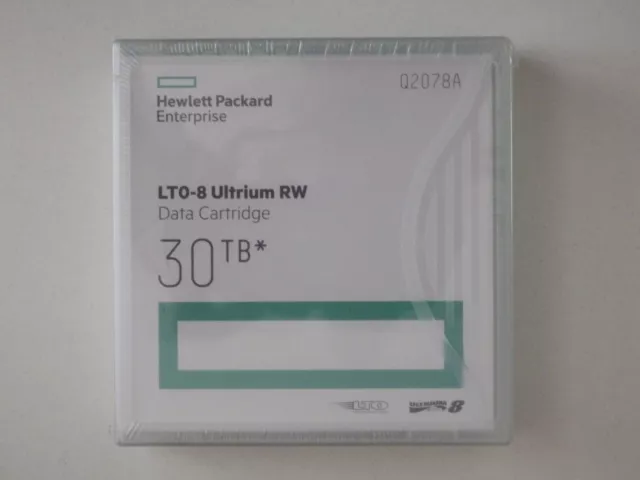 HP Enterprise HPE LTO-8/Ultrium-8 Data Tape/Cartridge 30TB Q2078A NEW