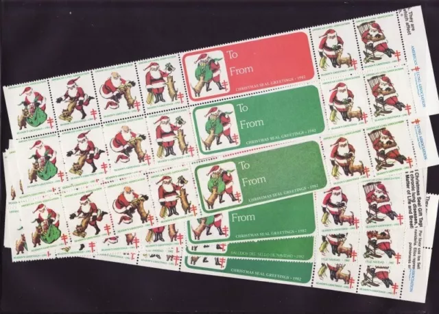 1982 ALA National Design U.S. Christmas Seals Block Collection, As Required