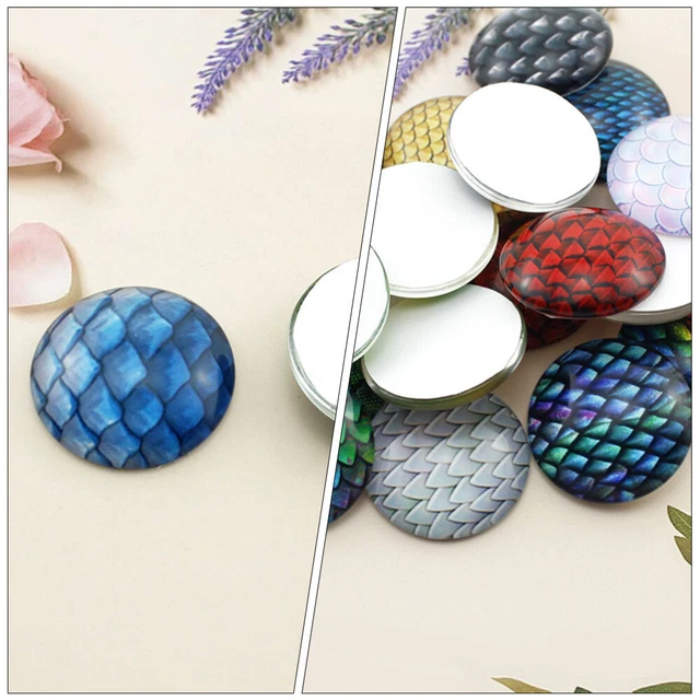 70 Pcs Kristallglas Glaspflaster Mit Drachenschuppen Runde Augen 2