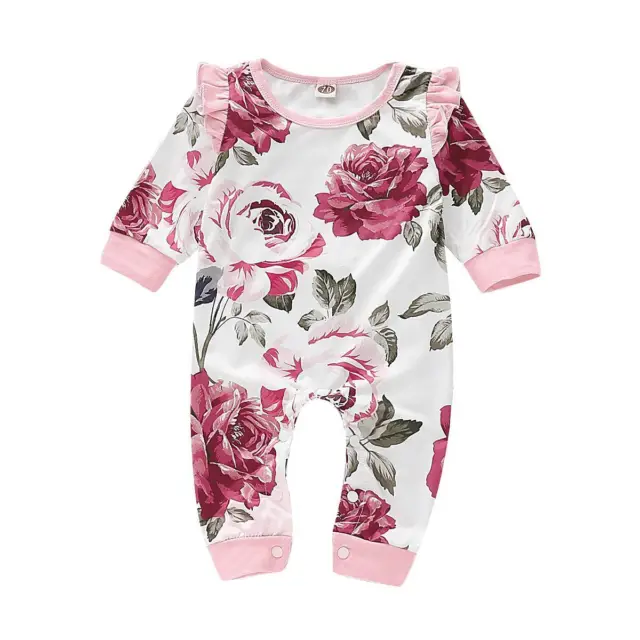 Newborn Baby Girls Outfits Clothes Floral Romper Bodysuit Jumpsuit Playsuit AU