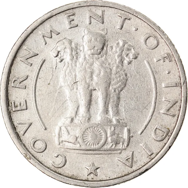 [#893943] Coin, INDIA-REPUBLIC, 1/4 Rupee, 1950, Bombay, EF, Nickel, KM:5.1