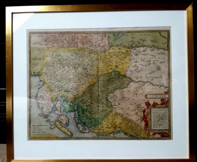 HAUTE EPOQUE - CARTE CROATIE 1572 - Abraham Ortelius — Illyricum. Ioan Sambucus