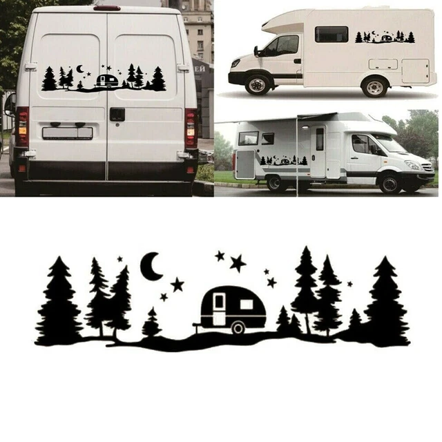 LARGE MOUNTAINS ADVENTURE Vinyl Decal Sticker For Camper Van Motorhome ...